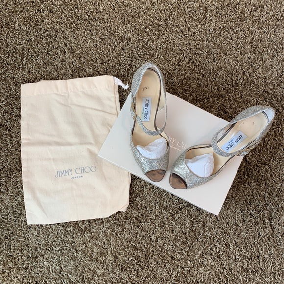 Jimmy Choo Shoes - Gorgeous Gold + Silver Jimmy Choo Heels Size 37.5